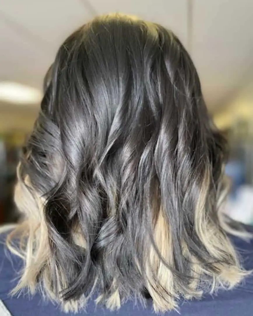 Ash Blonde Highlights On Black Hair