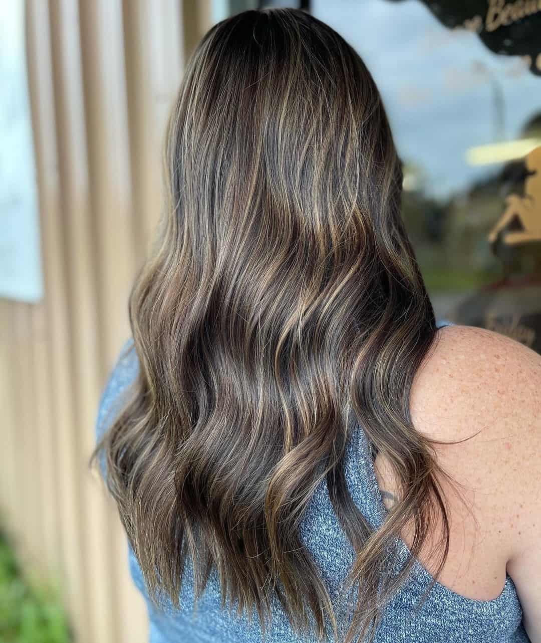 Blonde Peekaboo Highlights On Black Hair