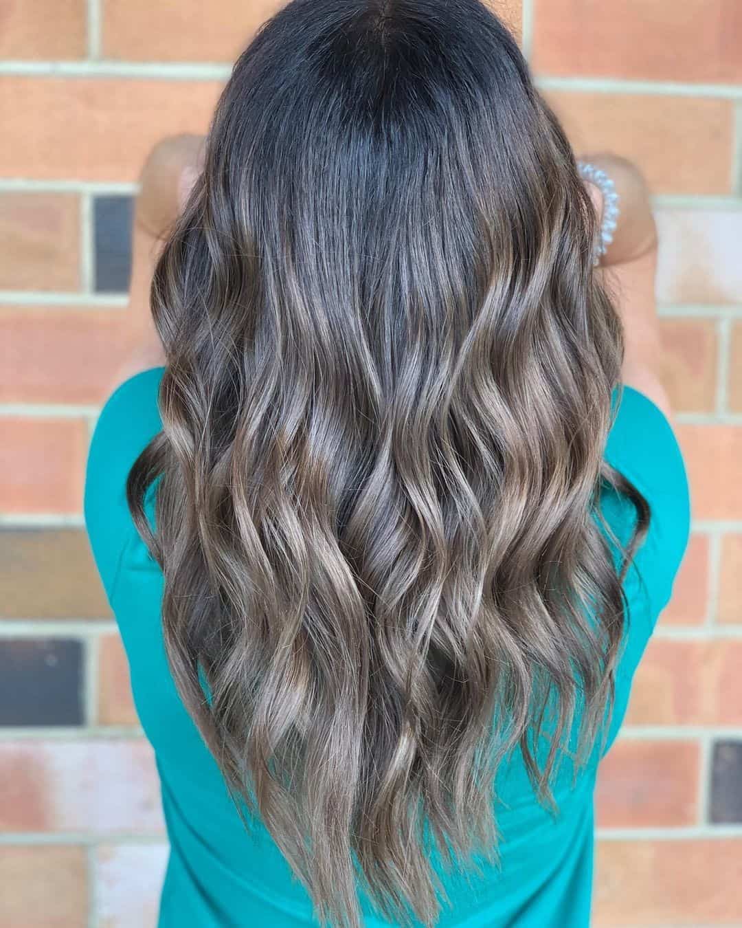 Seamless Dark Blonde Highlights On Black Hair