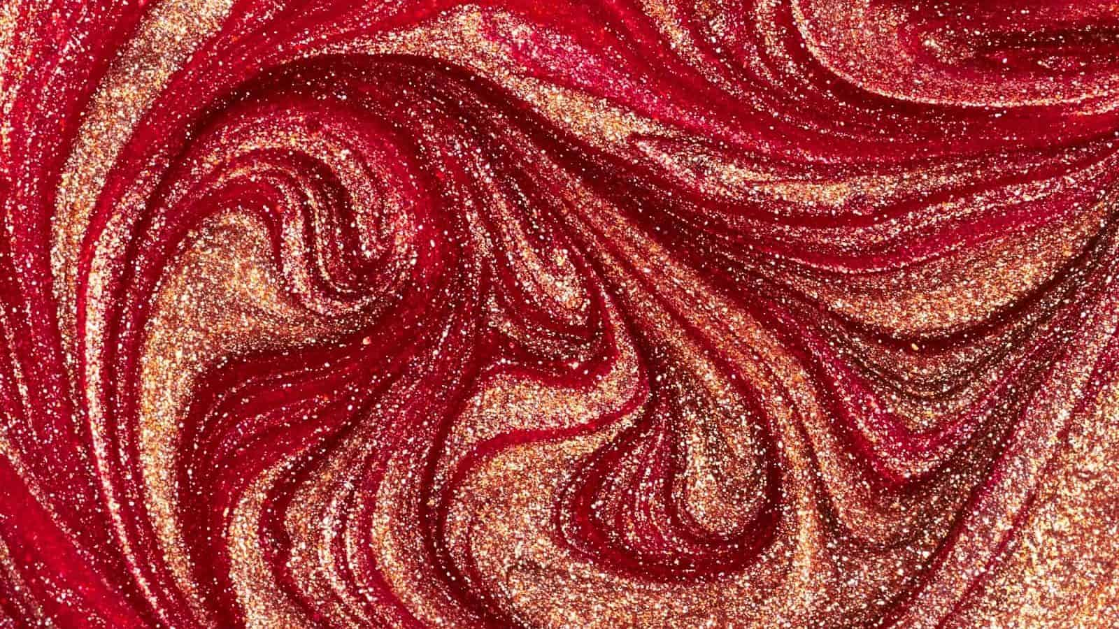 Red And Gold Nail Designs