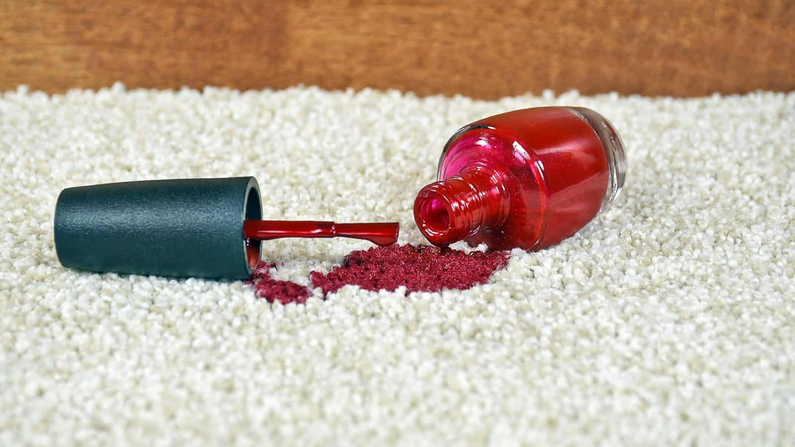 get nail polish out of carpet