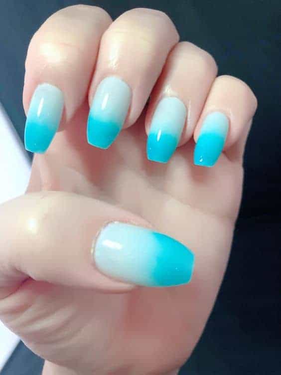 Bright Blue With Ombre Transition