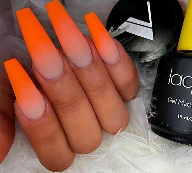 Long Acrylic Ombre Nails