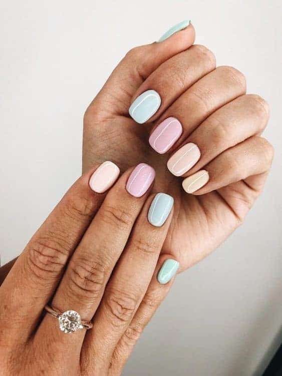 Short Candy Inspired Manicure