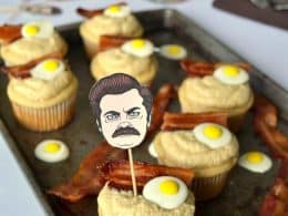 Ron Swanson Inspired Maple Breakfast Cupcakes