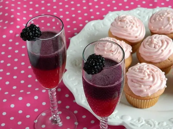 Pink Champagne Cupcakes with Champagne Frosting