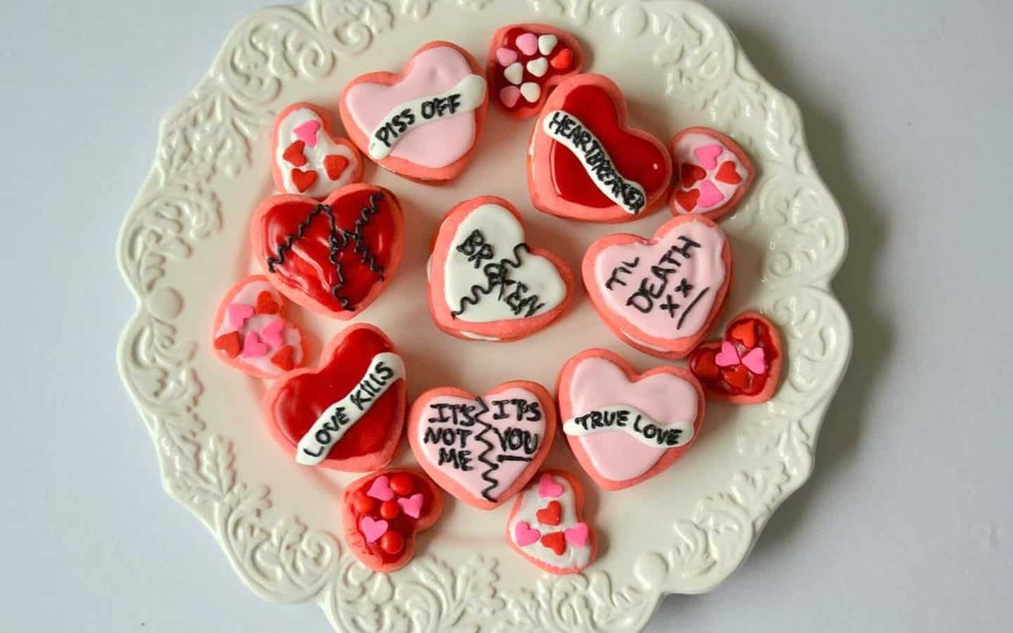 Broken Heart Tattoo Cookies