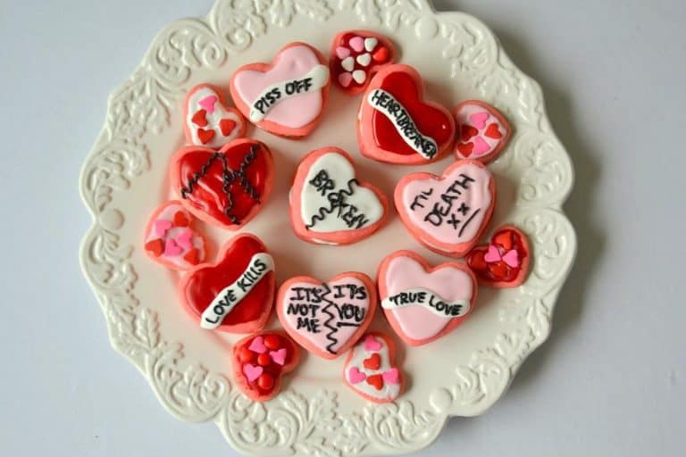 Broken Heart Tattoo Cookies