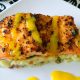 Coconut Crusted Salmon with Mango Rum Sauce