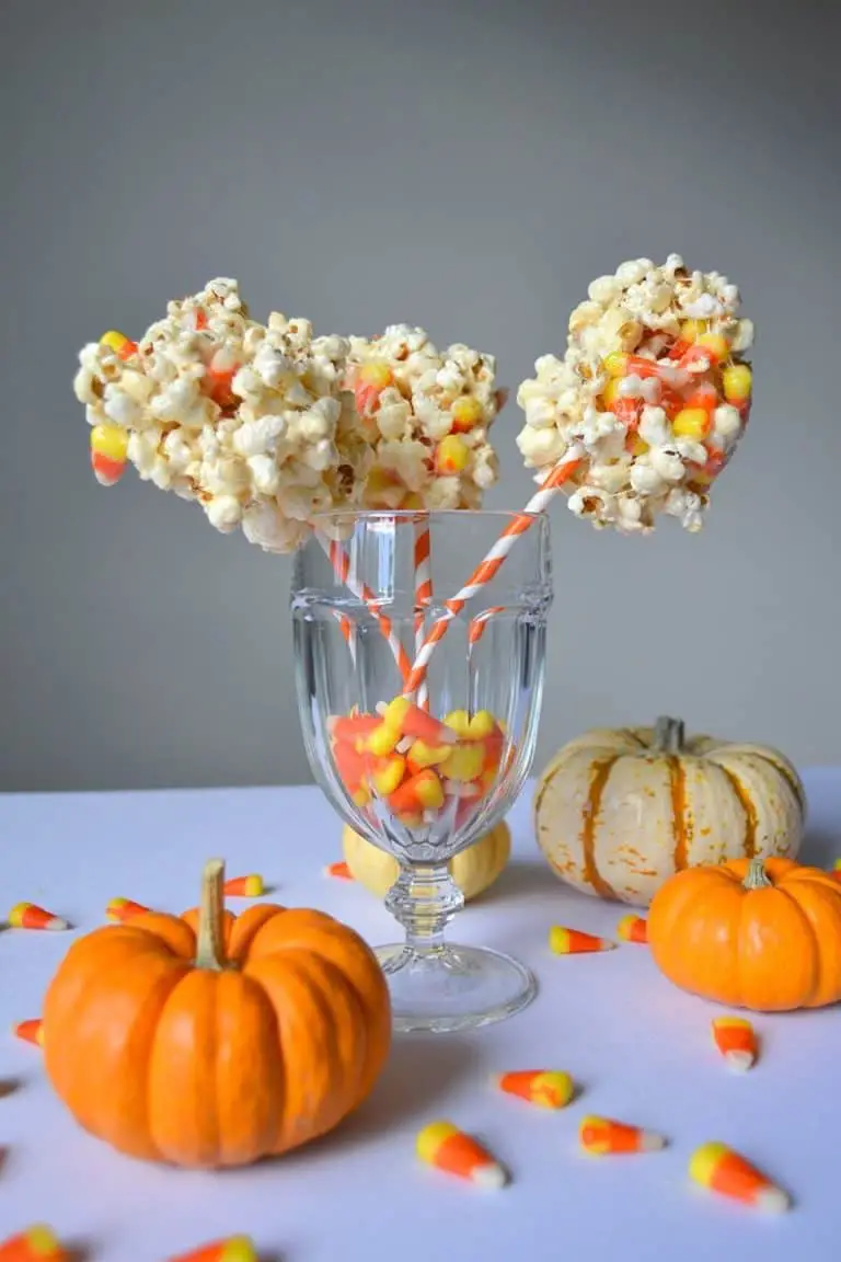 Candy Corn Popcorn Balls