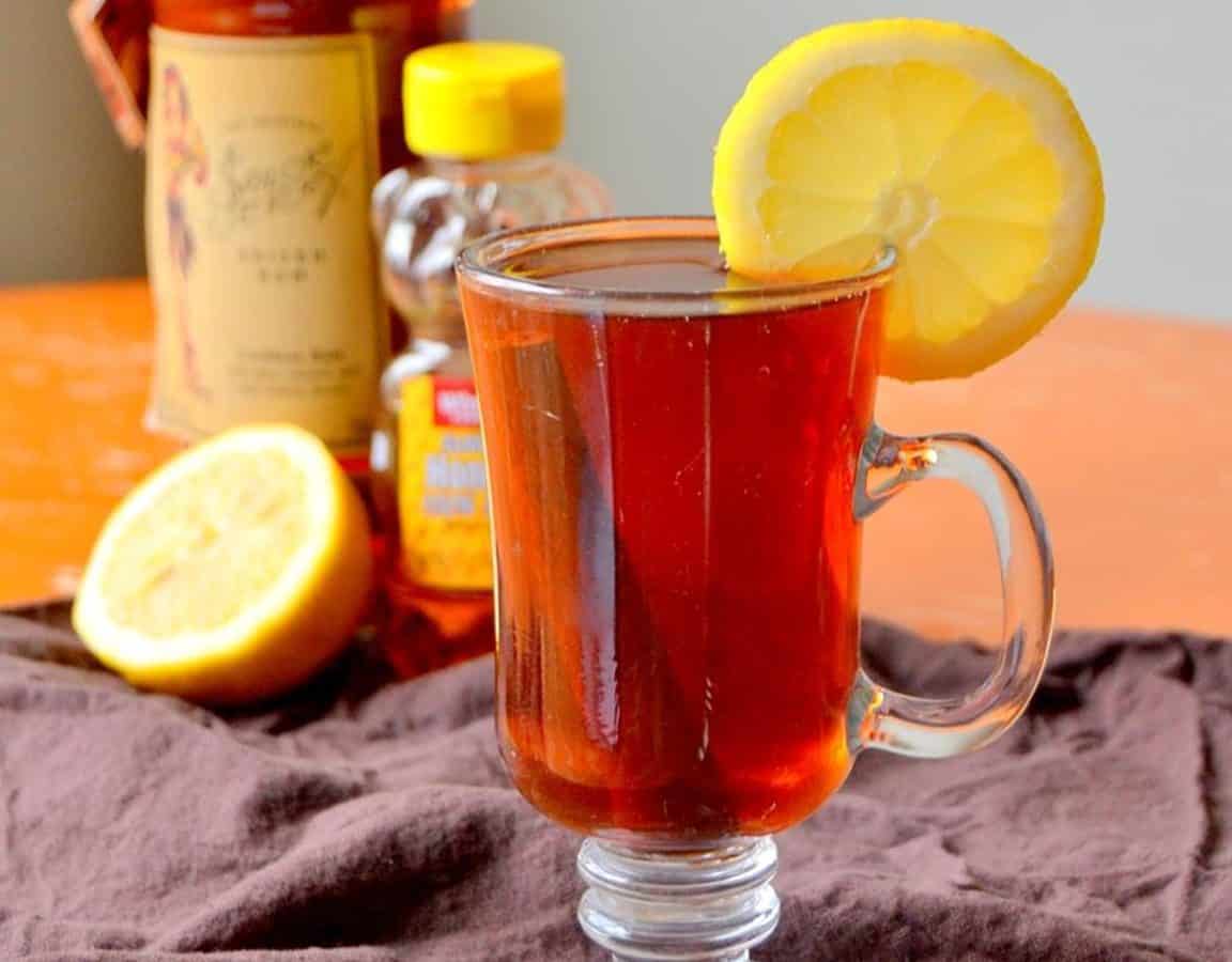 Black Tea Hot Toddy with Rum