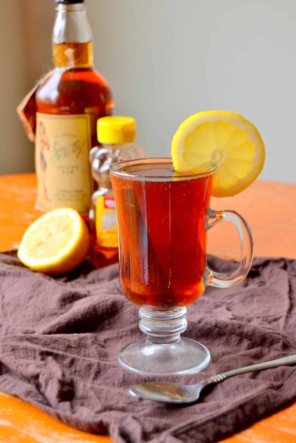 Black Tea Hot Toddy with Rum