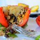 BLACK BEAN AND CILANTRO LIME QUINOA STUFFED PEPPERS