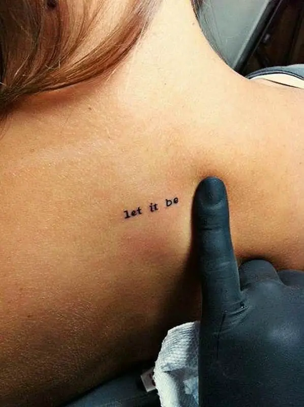 Top 30 Best Tattoo Ideas For Girls On Back In 2022 50 Small Let It Be Tattoo Over Back