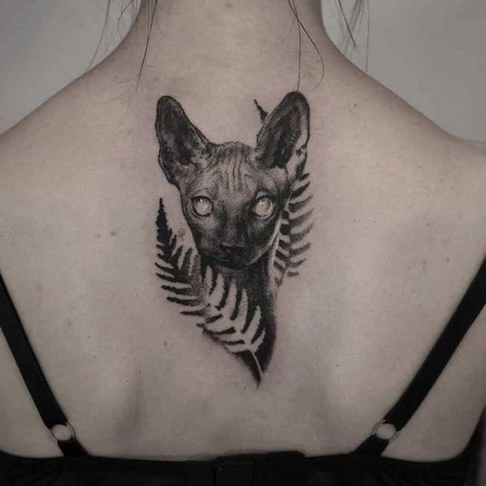 Top 30 Best Tattoo Ideas For Girls On Back In 2022 57 Small & Cute Cat Back Tattoo