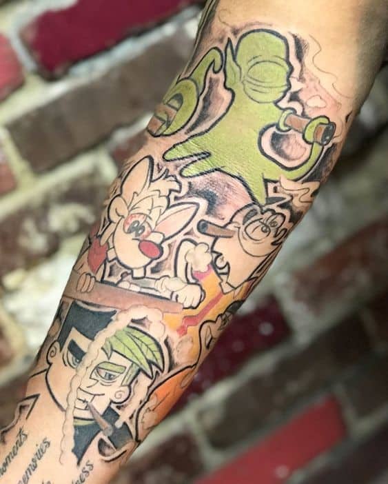 half sleeve tattoos for men Cartoon