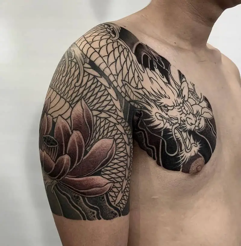 half sleeve tattoos for men Flower