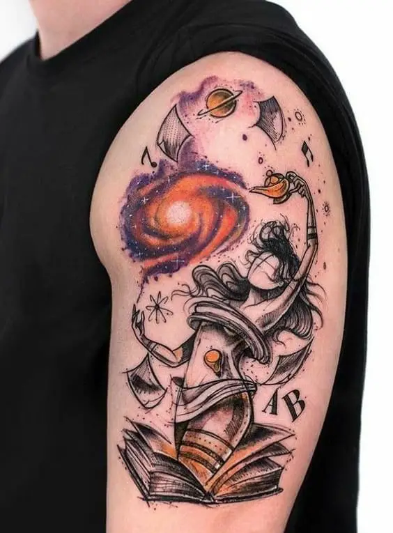 half sleeve tattoos for men Galaxy