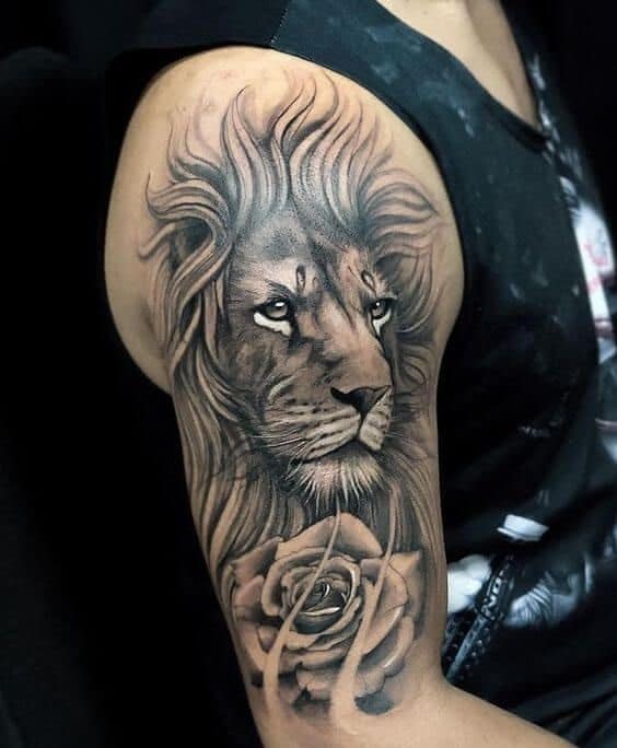 half sleeve tattoos for men Lion