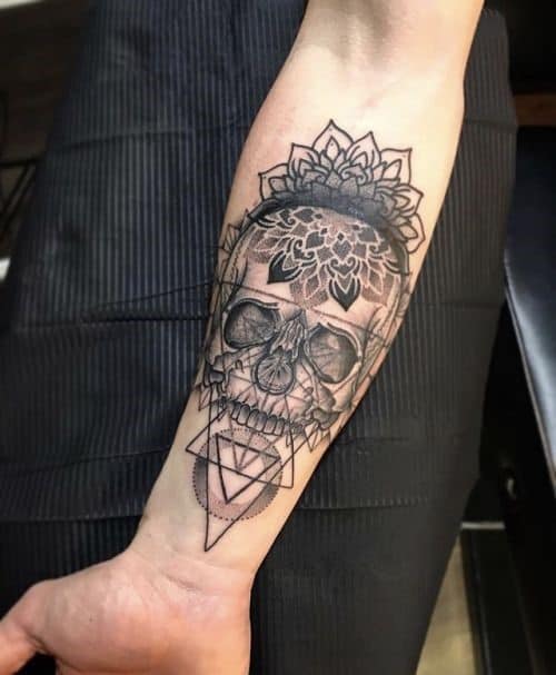 half sleeve tattoos for men Skull