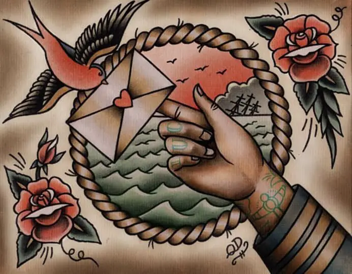 Sailor Jerry swallow tattoo  Miguel Angel Custom Tattoo Ar  Flickr