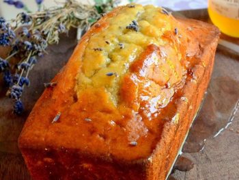 LEMON AND LAVENDER BREAD WITH HONEY LEMON GLAZE