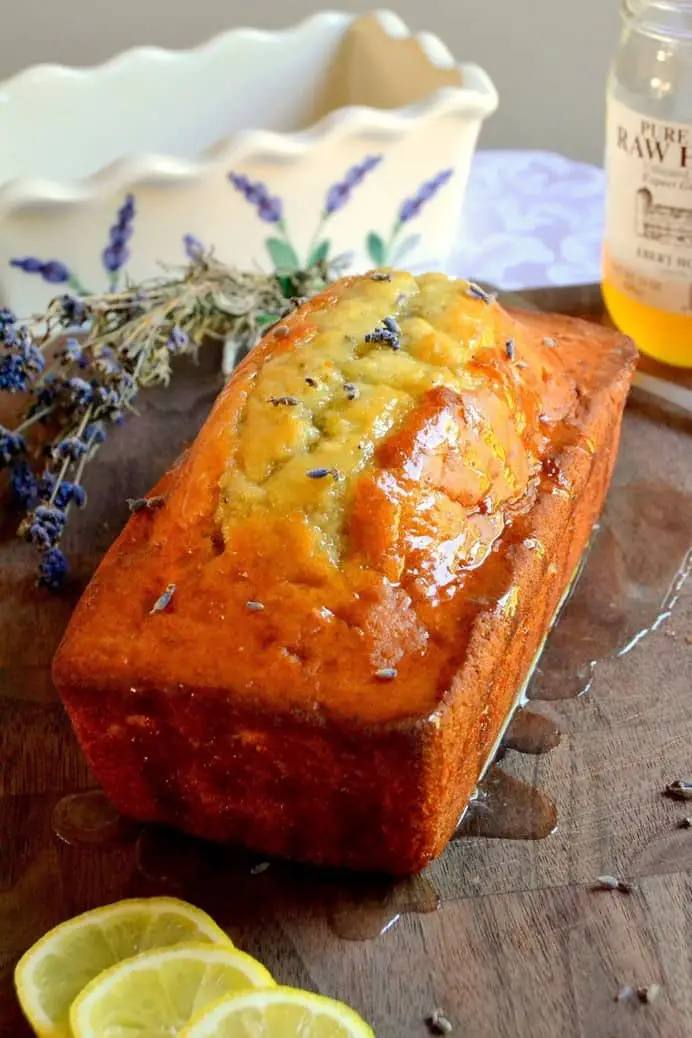 LEMON AND LAVENDER BREAD WITH HONEY LEMON GLAZE