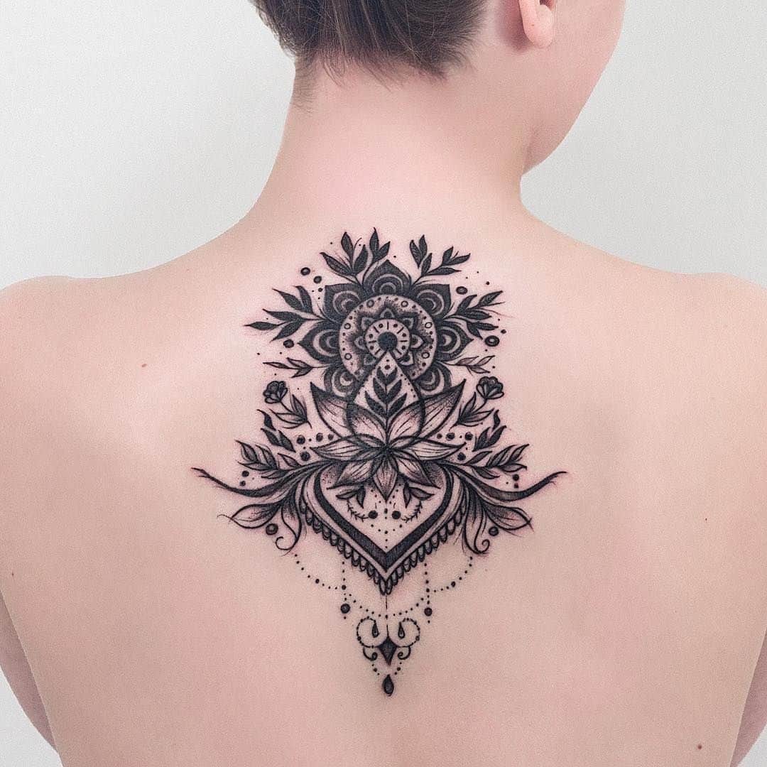 30+ Best Mandala Tattoos Ideas: For Both Men And Women 26 Mandala Tattoo Neck Placement With Gorgeous Flowers