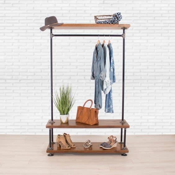 12. Men & Women Inspired Simple DIY Clothing Rack 