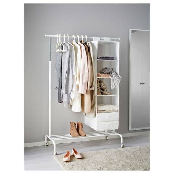 15. Feminine White DIY Clothing Rack