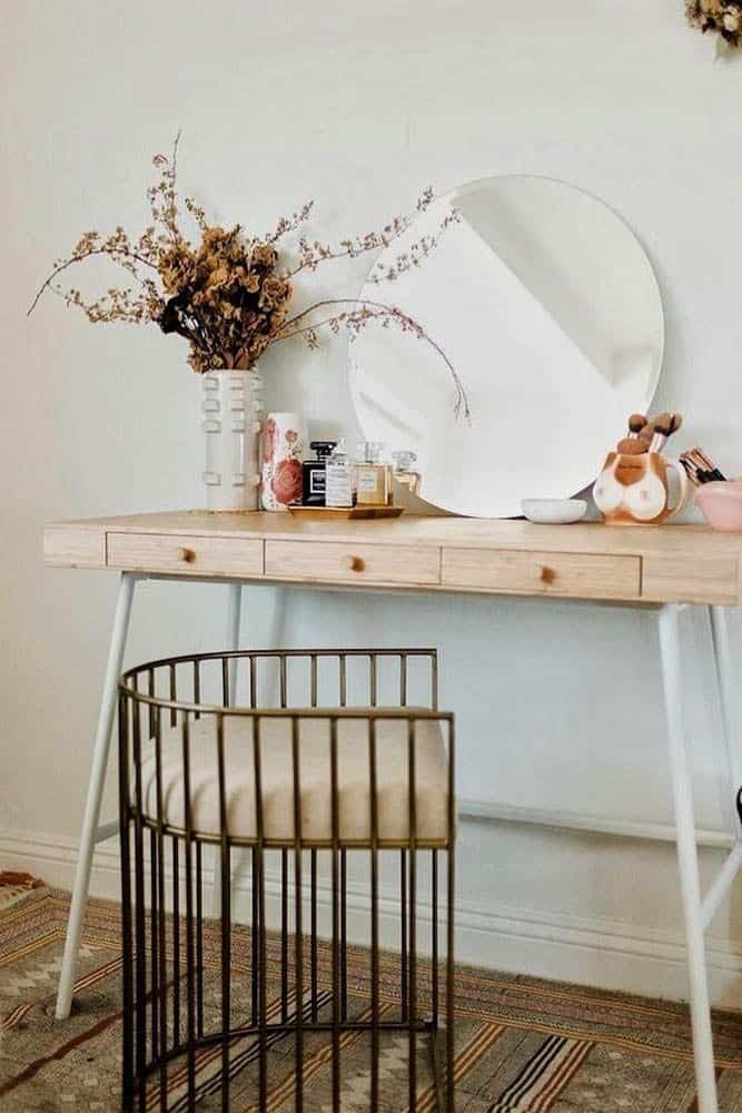 32 Best & Free DIY Makeup Vanity Table Ideas 25 24. Gorgeous And Modern Vanity Table