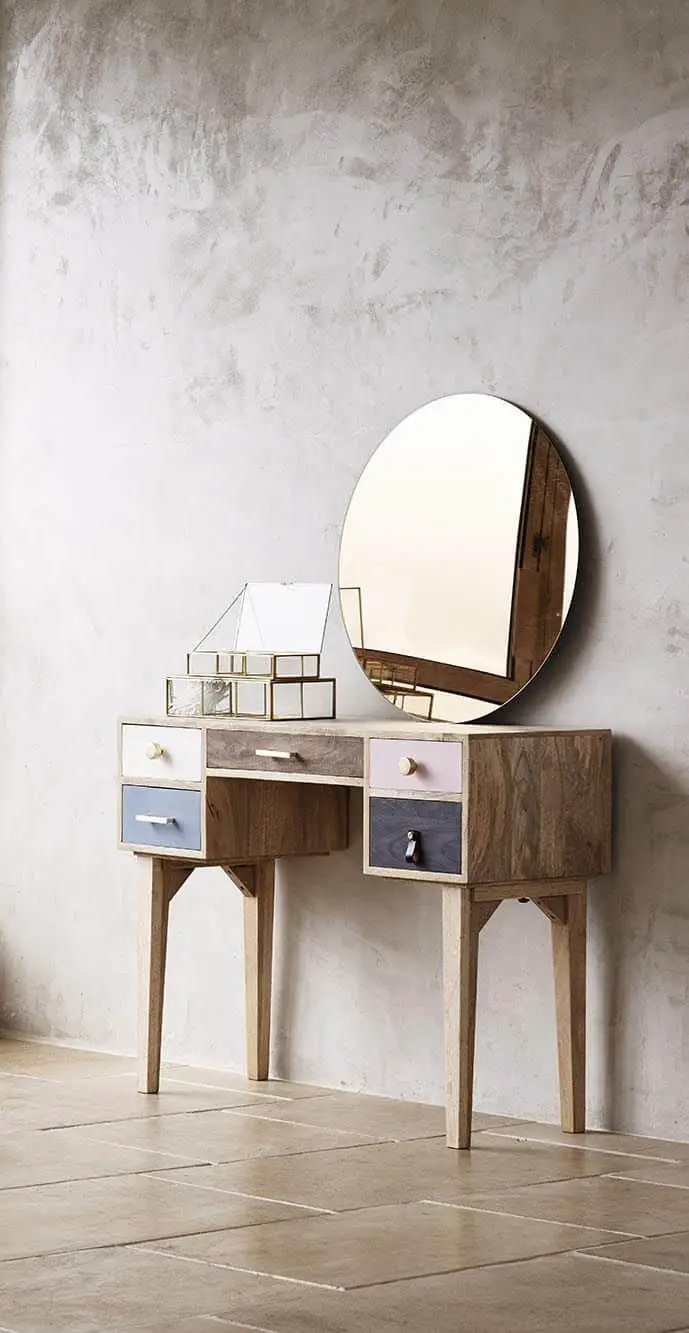 32 Best & Free DIY Makeup Vanity Table Ideas 29 28. Rustic & Old Inspired Vanity Table