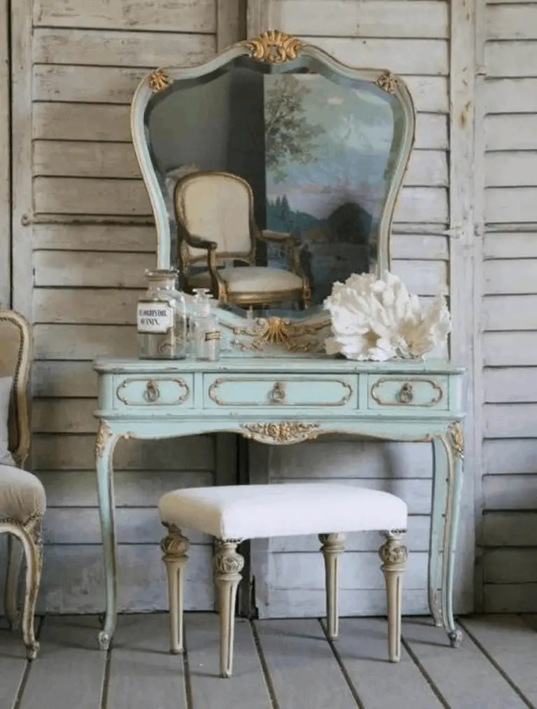 32 Best & Free DIY Makeup Vanity Table Ideas 32 31. Unique Vintage Inspired Vanity Table