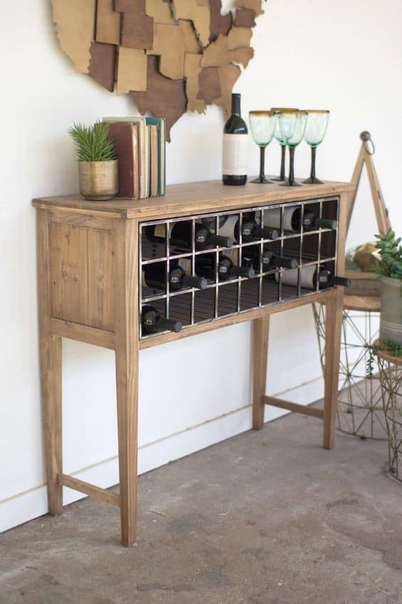 6. Cabinet Inspired Open Concept Wine Rack