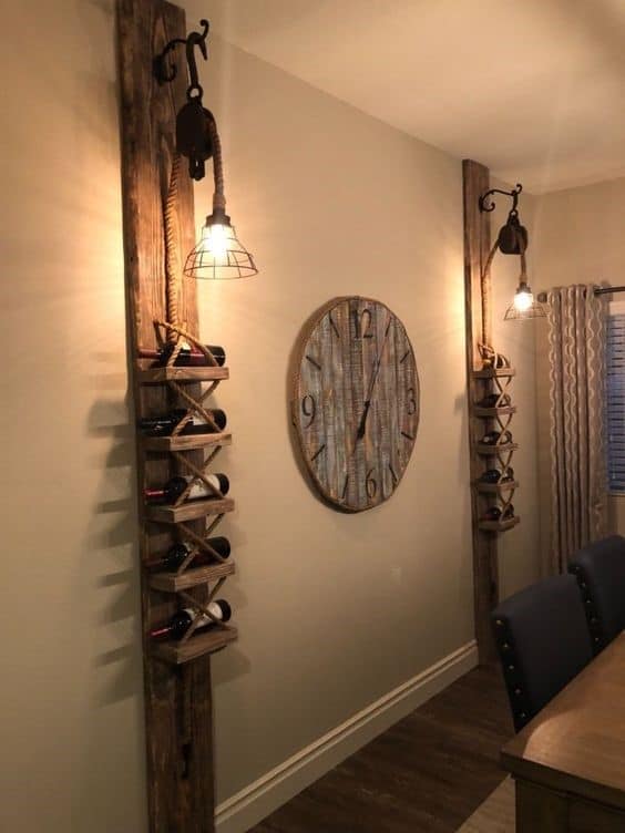 14 Clever Diy Wine Rack And Storage Ideas 8 7. Industrial Style Wooden Inspired Wine Rack In A Set