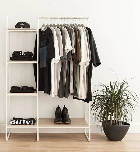 8. Grey & White Casual DIY Rack