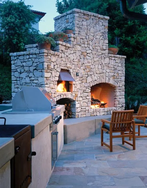 8. Large & Extravagant DIY Pizza Oven With Outdoor Exterior