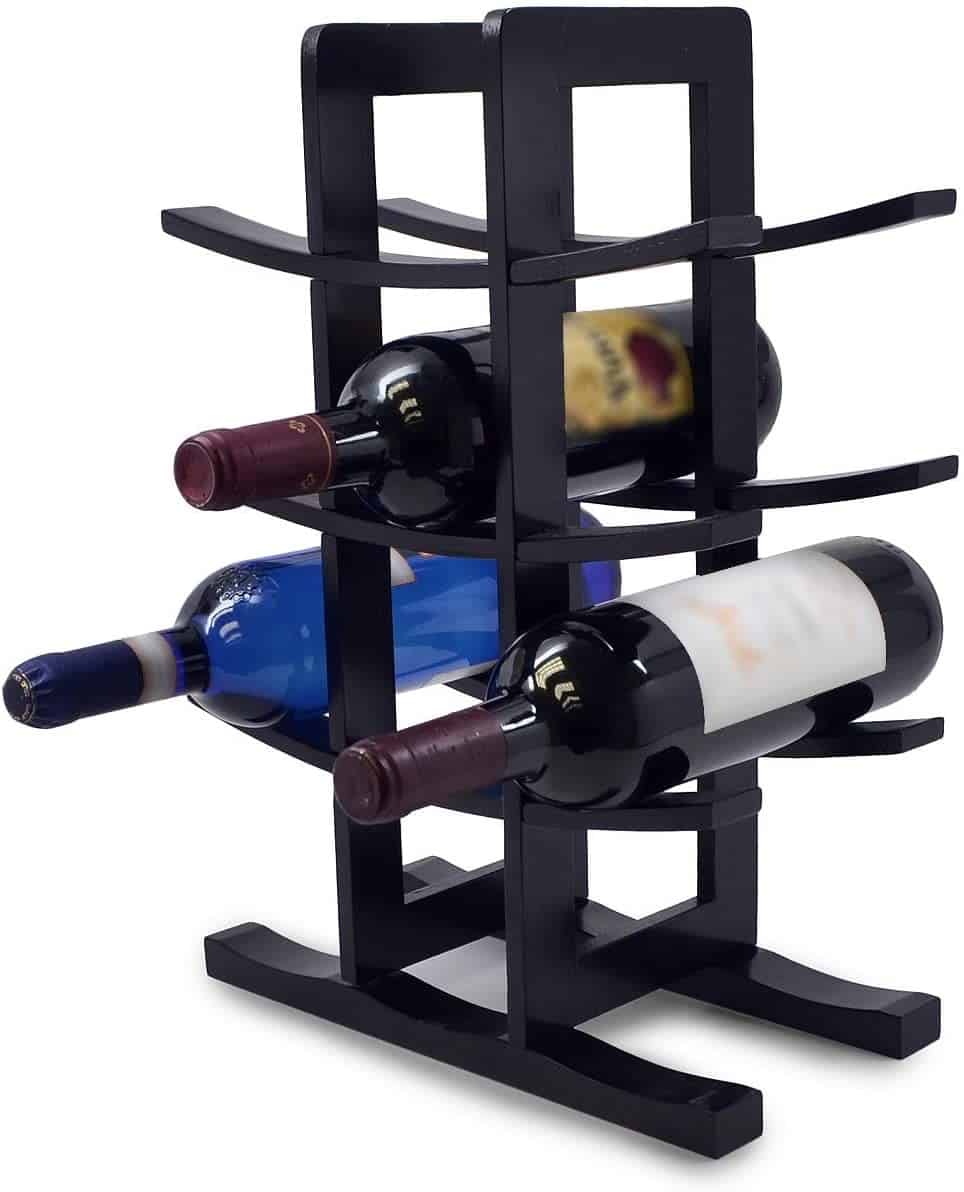14 Clever Diy Wine Rack And Storage Ideas 10 9. Black Frame Wine Rack Jenga Game Inspired Design