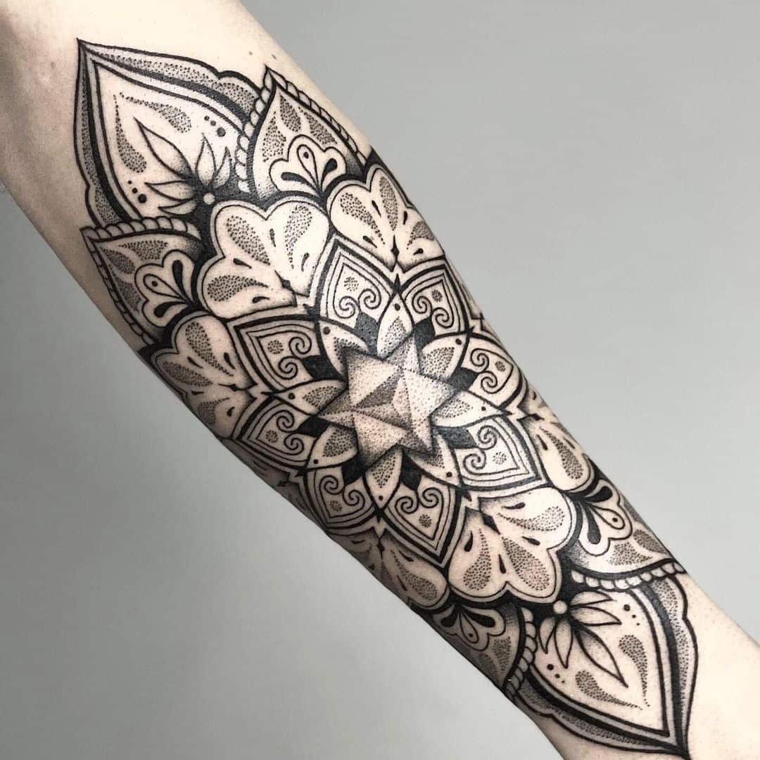 30+ Best Mandala Tattoos Ideas: For Both Men And Women 11 Black Mandala Sleeve Artwork For Men