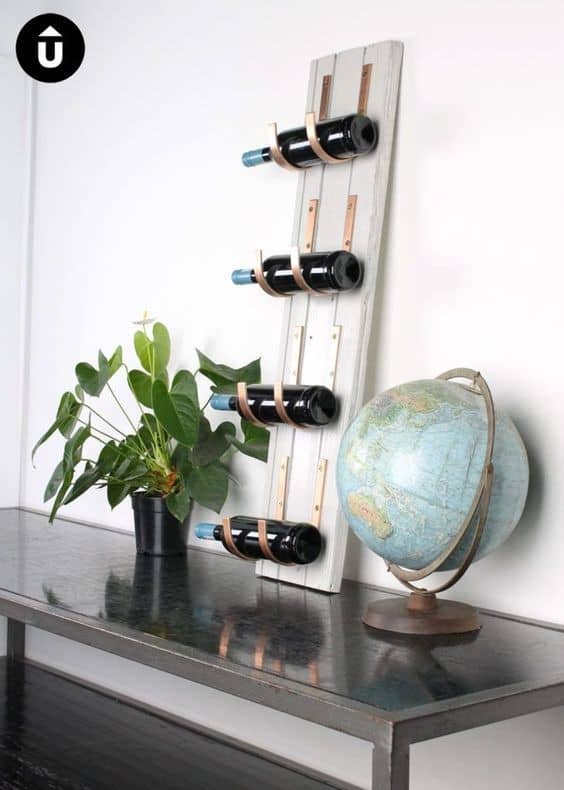 . Door Frame Inspired DIY Wine Rack In White Color