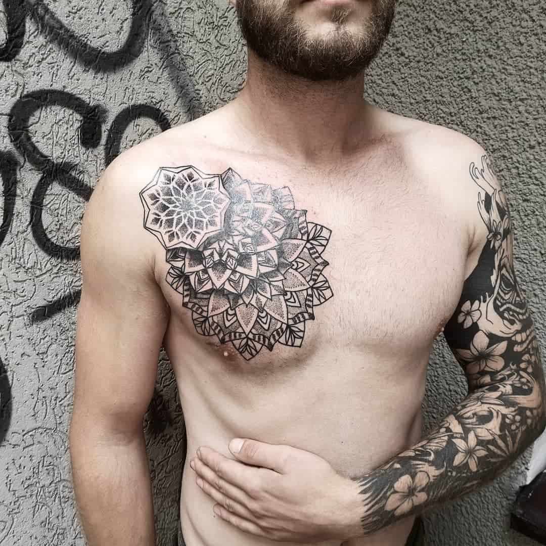 30+ Best Mandala Tattoos Ideas: For Both Men And Women 9 Mandala Sleeve Tattoo With Heart Tribal Ink