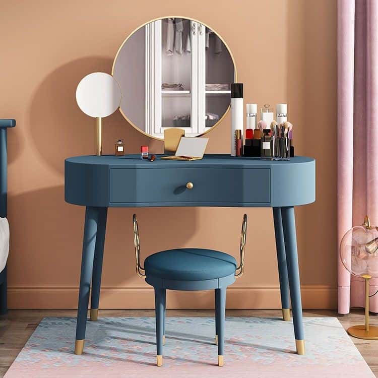 32 Best & Free DIY Makeup Vanity Table Ideas 3 Minimalistic Dark Green