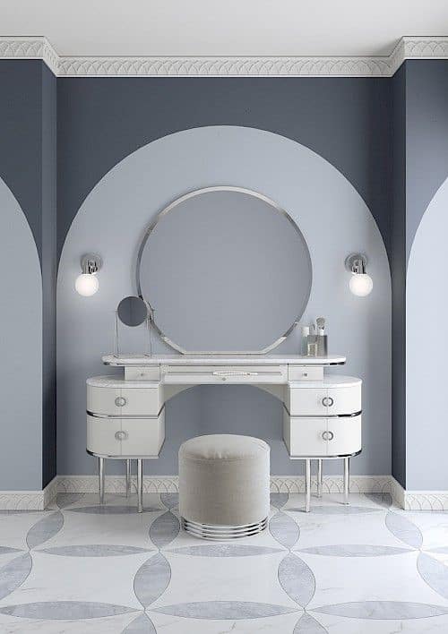 Modern & Beautiful Grey Vanity Desk