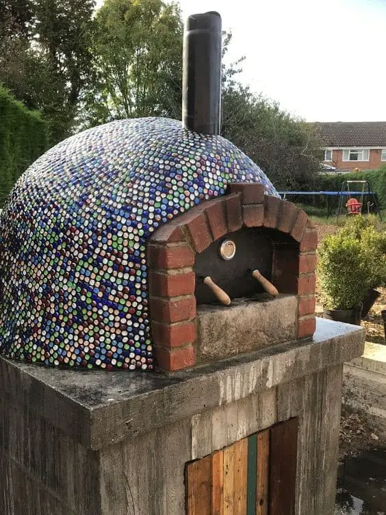10 Amazing DIY Pizza Oven Ideas (And 3 You Can Purchase Easily) 10 . Mosaic Inspired Pizza Oven