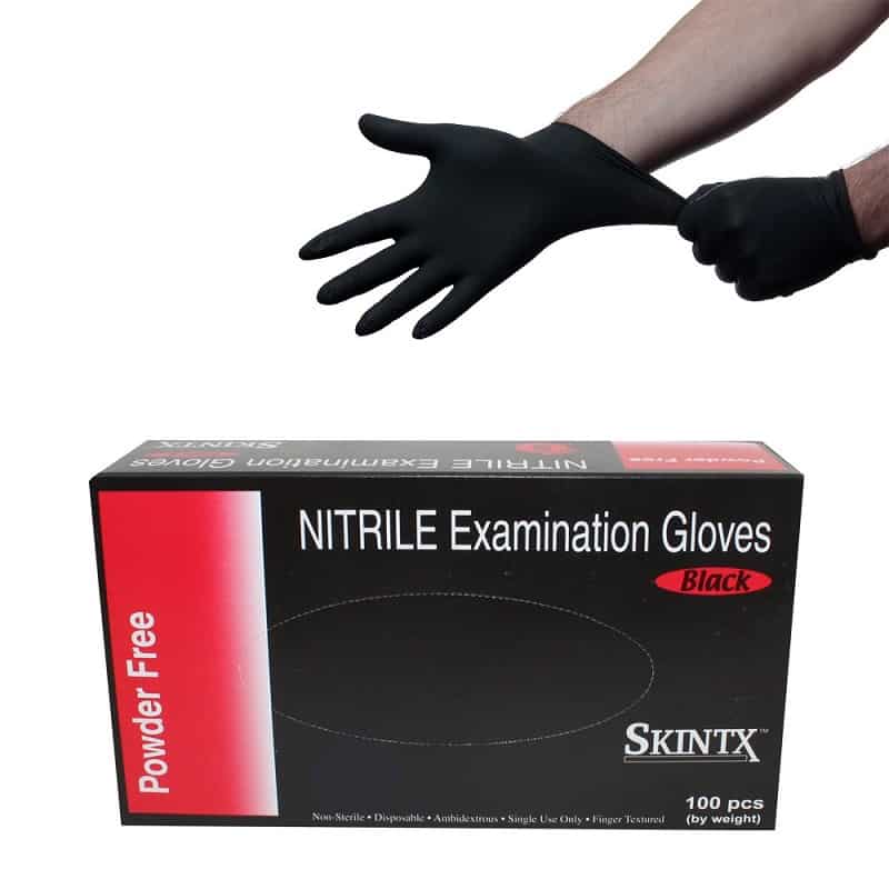 Skintx Black Nitrile Powder Free Medical