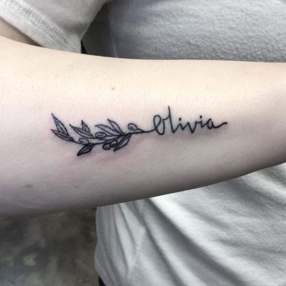 Olive Branch Tattoo Name Inspired Print