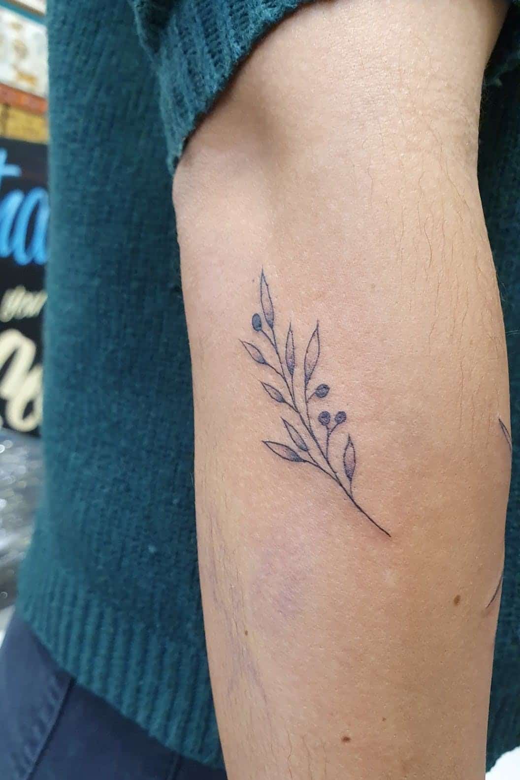 Olive Branch Tattoo Small Arm Print