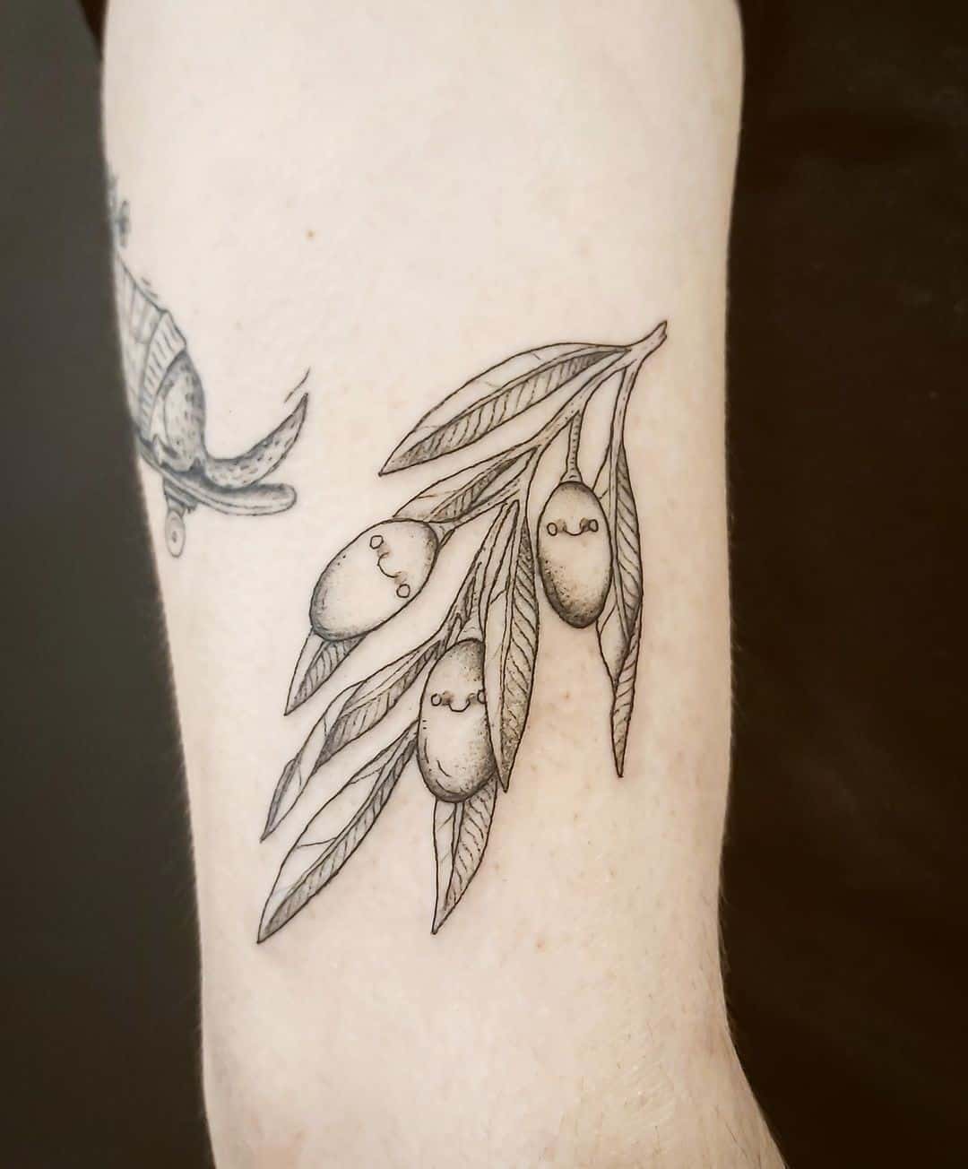 Small & Artsy Olive Branch Tattoo