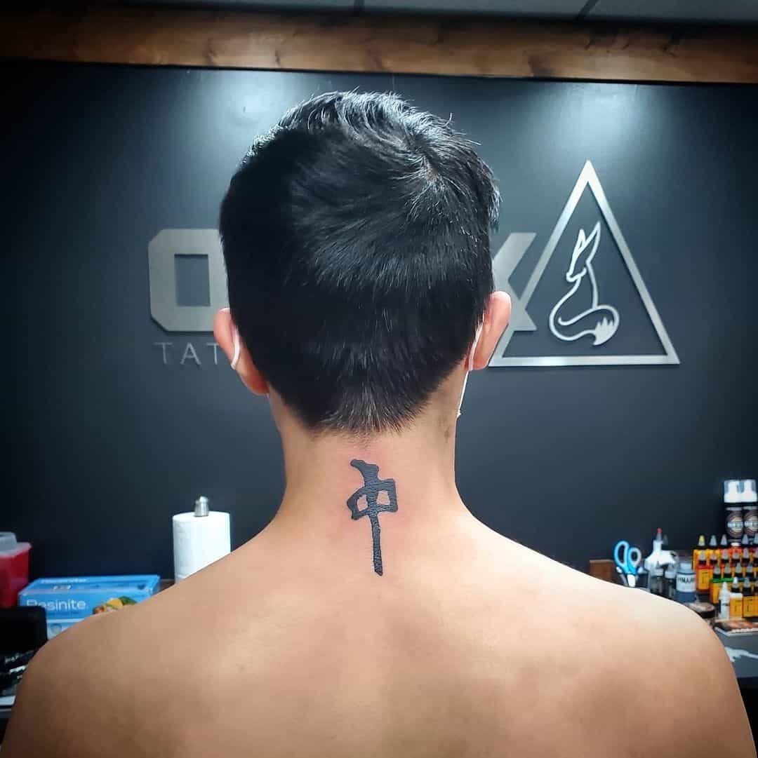 50+ Neck Tattoo Design Ideas for Men (2023 Update) 3 Back of Neck Tattoos 2