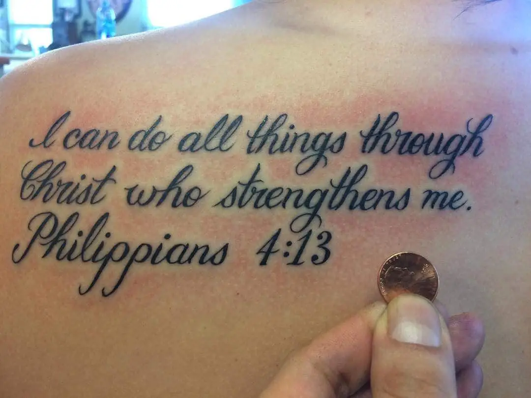 Bible Verse Neck Tattoo